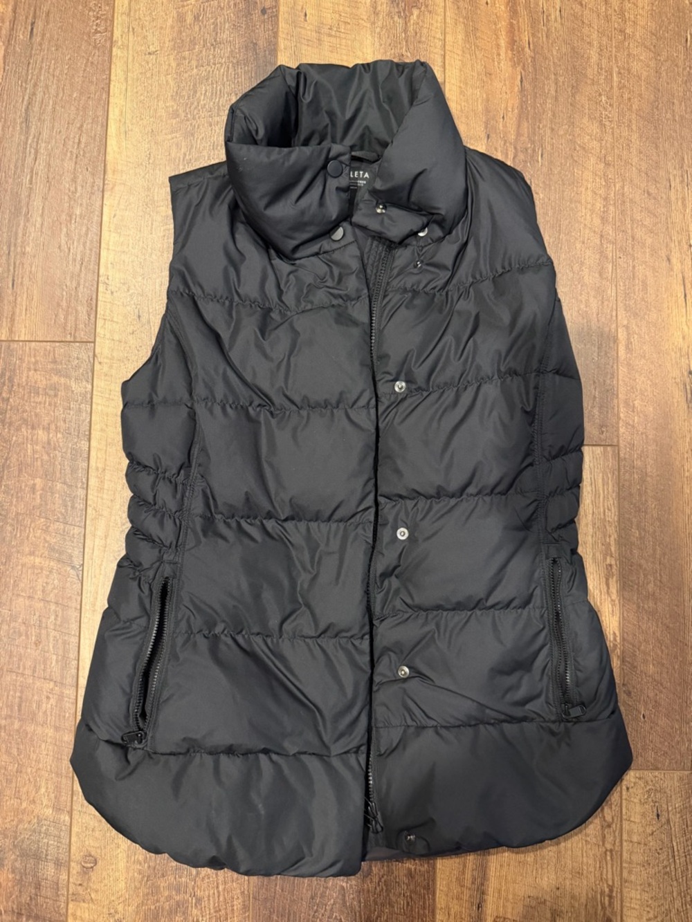Athleta Black Quilted Puffer Vest